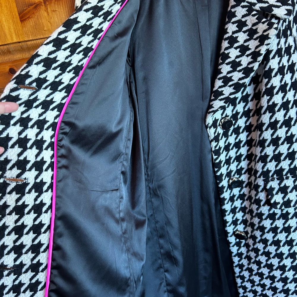 Kate Spade Wool Blend Houndstooth Coat - Picture 4 of 9